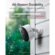 Комплект з 2-ох зовнішніх камер відеоспостереження Baseus N1 Security Outdoor Camera 2k 2-cam Kit |кут огляду 145°, акумулятор 7800мАг, IP67, 16Gb eMMC (16TB Max), кольорове нічне бачення, аудіозв'язок| Білий - зображення 12
