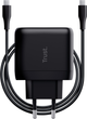 Ładowarka sieciowa Maxo Charger 65W USB-C Black (TR24817) - obraz 1