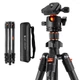 Легкий штатив из углеродного волокна K&F Concept K254C2+BH-36L для фотоаппаратов, камер, высота 1,6м, грузоподъемность 8кг (KF09.123) - изображение 1