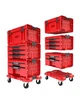Модульный комплект ящиков на платформе на колесах Qbrick System PRO Drawer Workshop Set 4 2.0 RED Набор выдвижных ящиков для инструментов на колесиках для домашней мастерской и гаража Органайзер Красный - изображение 1