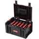 Набір ящик для інструментів та 5 органайзерів Qbrick System PRO Toolbox + 5 x PRO Organizer для домашньої майстерні та гаражу Чорно-червоний - зображення 1