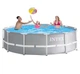 Круглый каркасный бассейн Intex 26716-0 с чашей из ПВХ 366х99 см Серый (127-9-26716-0) - изображение 1
