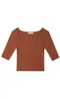 Топ Stradivarius коричневий NAZFU131 S - изображение 5
