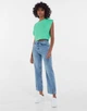 Топ Bershka світло-зелений QYTPQ796 M - зображення 4
