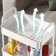 Етажерка на колесах 4 полиці біла підлогова Storage rack AND906 - изображение 3