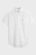 Чоловіча біла лляна сорочка REG COTTON LINEN SS SHIRT Gant XXL 3250083 - изображение 6