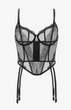 Прозорий чорний корсет зі стразами (XL/85D) Very Sexy Victoria's Secret - изображение 1