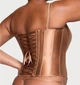 Шовковий коричневий корсет з трусиками (М/80В) Victoria's Secret - изображение 2