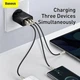 Зарядний пристрій Baseus Compact Quick Charger QC3.0+PD3.0 30W 2USB+Type-C 3A Чорний - зображення 9