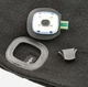 Шапка зимняя трикотажная с налобным фонариком с USB зарядкой черная 18×16 см, теплая вязаная шапка - изображение 3
