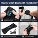 Bluetooth гарнитура повязка на голову спортивная эластичная с маской для сна музыкальная беспроводная - изображение 8