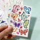 Детские светящиеся переводные наклейки для тела 5 sheets-Set A цветные временные татуировки для девочек и мальчиков с единорогами / феями / динозаврами / акулами / бабочками, 5 листов, разноцветные (110423924) - изображение 4