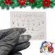 Новогодние 3D наклейки ( Олени, снежинки, ёлочки, звёздочки) 103 для дизайна ногтей на прозрачной основе - изображение 4