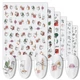 Наклейки для ногтей - 3D стикеры №1120 JOYFUL NAIL "Абстракция" для дизайна ногтей на клейкой основе - изображение 8