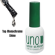 Топовое покрытие для гель лака UNO Top Monochrome Shine с черными и серебряными хлопьями без липкого слоя 12 мл - изображение 1