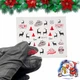 Новогодние 3D наклейки ( Надписи, олени, ёлочки, снежинки) 043 для дизайна ногтей на прозрачной основе - изображение 4