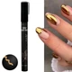 Дзеркальна ручка-маркер Bronzе Chrom metal nail pen Дизайнер для малювання на нігтях - зображення 1