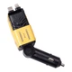 Універсальний автомобільний зарядний пристрій з висувними кабелями та 4 USB портами жовтий - зображення 11