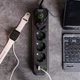 Мережевий фільтр 4.35 м подовжувач на 4 розетки з 3 USB 1 Type-C та кнопкою відключення HP-5-14 - зображення 2