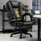 Офисное кресло руководителя Virgo X6 Black с регулировкой высоты и угла наклона, экокожа, черное - изображение 2