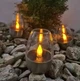 Набор декоративных аккумуляторных ночников свечей 6в1 LED лампа на солнечной батарее в металлической колбе SL-060 - изображение 5