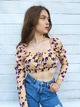 Топ в цветы с длинными рукавами Boohoo Розовый 10380-1111 S (укр 42) - изображение 1