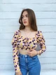 Топ в цветы с длинными рукавами Boohoo Розовый 10380-1111 S (укр 42) - изображение 3