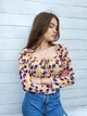 Топ в цветы с длинными рукавами Boohoo Розовый 10380-1111 S (укр 42) - изображение 5