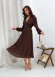 Вязаное платье миди ART KNIT Nataly шоколад, M 039258 - изображение 2