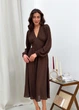Вязаное платье миди ART KNIT Nataly шоколад, M 039258 - изображение 8