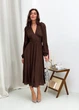 Вязаное платье миди ART KNIT Nataly шоколад, M 039258 - изображение 9