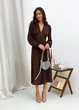 Вязаное платье миди ART KNIT Nataly шоколад, M 039258 - изображение 11