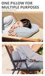 Подушка кемпінгова надувна BISINNA Camping Inflatable Pillow Portable Ultralight Travel Hiking Air Sleeping for Neck and Lumbar Support GREY - зображення 9