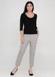 Брюки H&M 42 Бежевый 0708311_тонк.роз.пол_12 - изображение 1