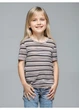Футболка H&M 140 Рожевий 0979180_смужка - зображення 1