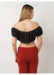 Топ H&M L Чорний 0972841_квадр.виріз - зображення 2