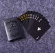 Влагозащитные игральные карты для покера Black колода для карточных игр, черные (110443046) - изображение 1