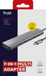 USB-хаб Trust Dalyx 7in1 USB-C - 2xUSB-А 3.2/2xUSB-С/2xHDMI/Display Port 0.16 m Gray (TR25661) - зображення 6