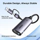 Карта видеозахвата HDMI на USB 3.0 A и USB C Ugreen CM629 для потокового гейминга, записи, совместимо с Switch 2, PS5, Xbox, ПК, Mac, телефоном Grey (15389) - изображение 2
