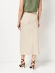 Юбка миди прямая с разрезом по переду WIARO W-204 -1 44 Светло-бежевый - изображение 2