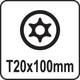Викрутка зіркова YATO "TORX" T20 х 100 мм (YT-25957) - зображення 3