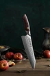 Шеф-ніж HEZHEN 21,5 см Чорно-червоний (B38-001) - зображення 2