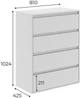 Комод Art in Head 4 Light 800x1030x420 Кашемир (LT03140000000) - изображение 2
