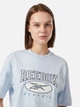 Футболка хлопковая спортивная короткая женская Reebok 3W Reebok Classics Big Logo 100036318 XL Голубая (4066763407308) - изображение 4