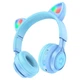 Навушники BT Hoco W39 Cat Ear Cute Kids Blue - зображення 1