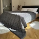 Покрывало велюровое стеганое полуторное KOLOCO "Ромб" 160 х 230 см (41853) Графитовый - изображение 5