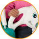 Гойдалка дитяча Ricokids 3 в 1 Слоник Бірюзова (5903890622367) - зображення 9