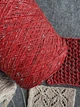 Пряжа хлопок фантазийный летний твид с шишибриками Gaga industria Italiana Filati красный, 100 граммов - изображение 3