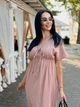 Довга жіноча муслінова сукня Fashion 54/56 капучіно - зображення 2