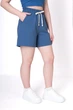 Трикотажные шорты для девочки Mevis синий индиго 5106-06 146 см - изображение 1